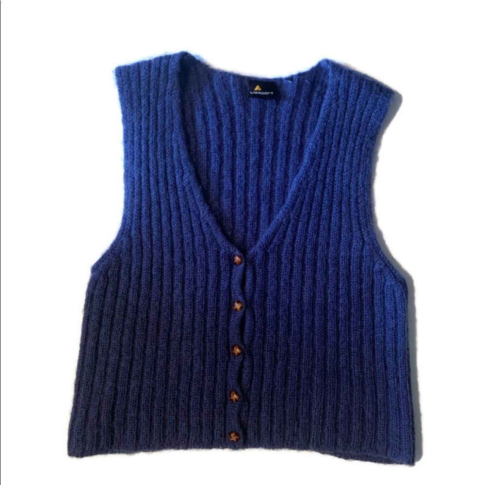 Vintage 80s Lizsport mohair vest. - Picture 1 of 4